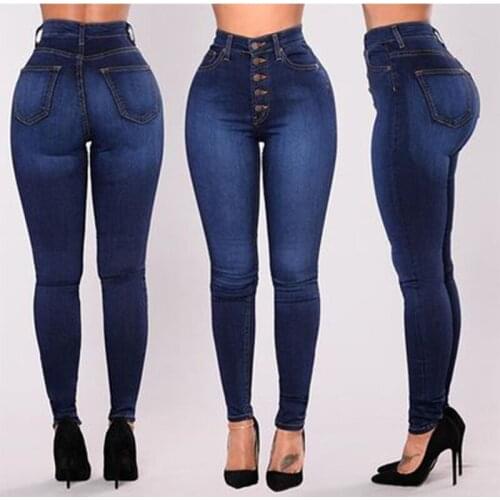 New Autumn Winter Woman Skinny Jeans Denim Pencil Pants Top Brand Stretch Jeans High Waist Pants Women High Waist Jeans 3XL