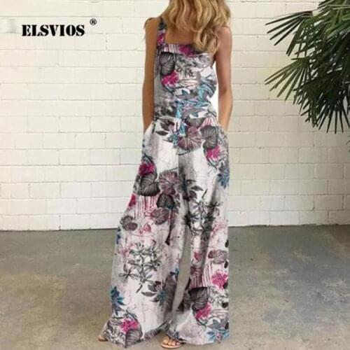 Buttoned Loose Overalls Streetwear 2021 Summer Women Polka Dot Print Sexy Romper Elegant Ladies Casual Sleeveless Long Jumpsuit