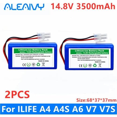 1-3PCS New!Rechargeable ILIFE Battery 14.8V 2800mAh robotic vacuum cleaner accessories parts for Chuwi ilife A4 A4s A6
