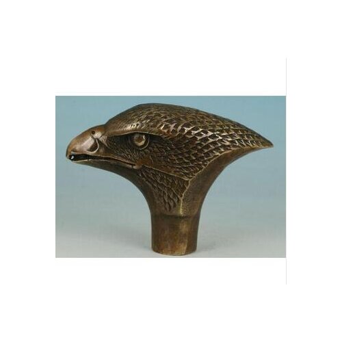 100% brass Pure Copper Brass Grandpa Good Lucky Old Qing Ming Brass chinese BRASS Carved Eagle Statue Cane Walking Stick Head