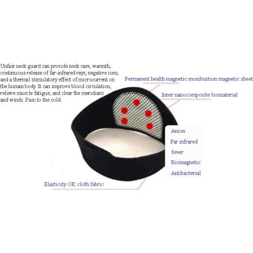 2PCS/LOT Health Care Self-heating Magnet Hot Neck Guard Spontaneous Tourmaline Therapy Neck Cervical Vertebra Protection