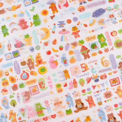 6PCS/LOT brown animal series little fresh cute lovely decorative tape PET tape