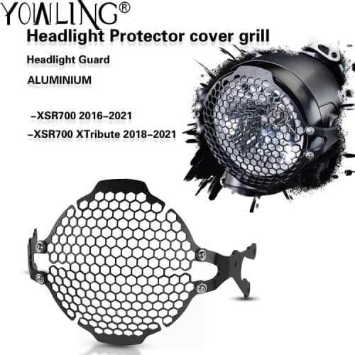 For Yamaha XSR700 XTribute 2018 2019 2020 2021 Motorcycle Accessories Headlight Protector Cover Grill Head light Guard XSR 700