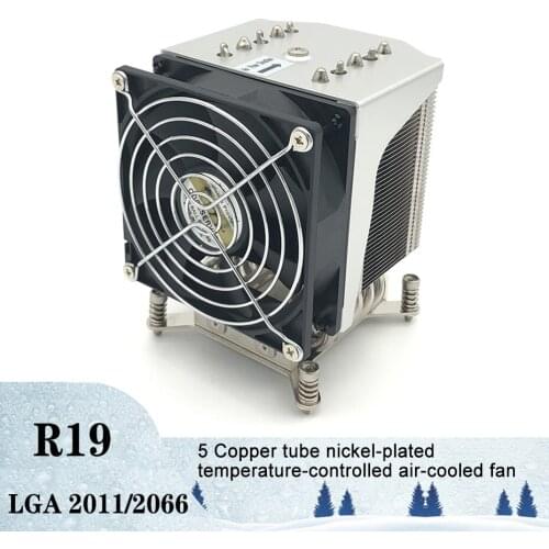COOLSERVER R19 4U Server CPU COOLER 5 Heatpipes Desktop Case silent fan For LGA2011 2066 115X Workstation Computer Radiator