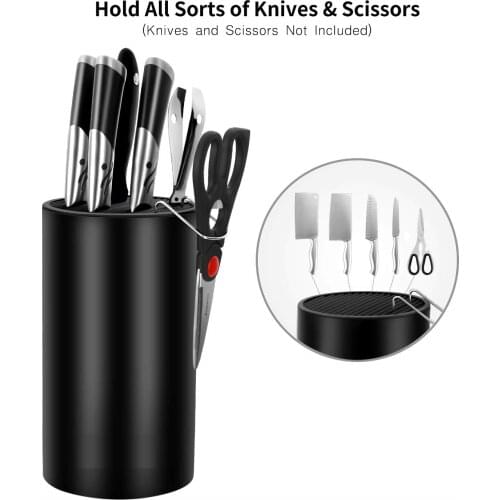 Stainless Steel Knife Stand 8'' Circle Chef Knife Block Holder Ceramic Damascus Steel Knife 4.5'' 6'' 8'' Knife Storage