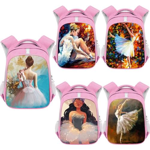 Elegant ballet 13 Inch Customized Your Image logo Name Childrens schoolbag girls Kindergarten Bag The Best Gift