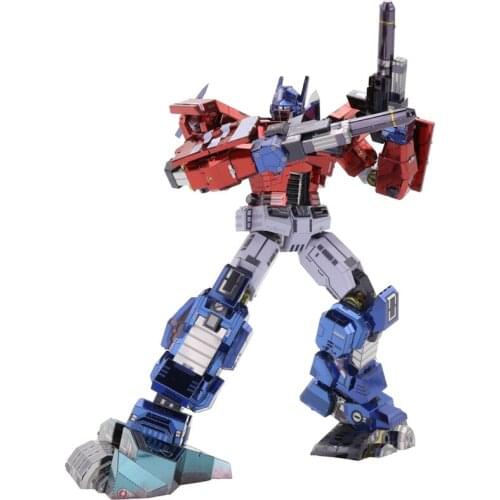 Art Model 3D Metal Puzzle Comic Red Robot Model kits DIY Laser Cut Assemble Jigsaw Toy Desktop decoration GIFT For Children