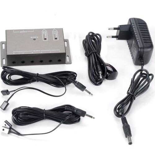 IR Remote Extender Transponder 4 Emitters 1 Receiver EU Plug Infrared Repeater System Kit