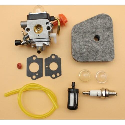 Carburetor Air Filter Primer Bulb Spark Plug Set Fit STIHL FS90 FS100 FS110 FS130 FS87 FS90R FS100 FS87R FS90K String Trimmer