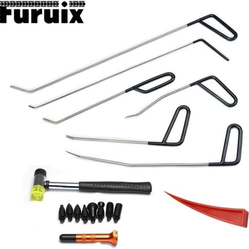 Rods Hook Tool Paintless Dent Repair Car Dent Removal Tool Kit Hail Hammer Dent remove tools red wedge tap down set