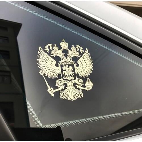 Car Body Widow Sticker Coat of Arms of Russia Metal Emblem Russian Eagle Badage Decal 6.0*5.4CM Auto Decoration