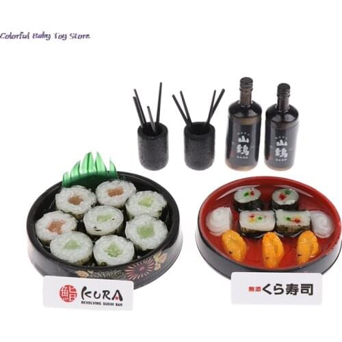 1PCS Kawaii Mini 1/6 Scale Miniature Dollhouse Janpanese Sushi Rice Food For Doll House Kitchen Accessorie Toy