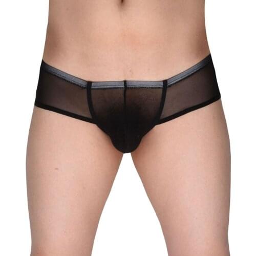 Mens Bikini Boxer Micro Boxers Male gauze Underwear Big Cut Boxers