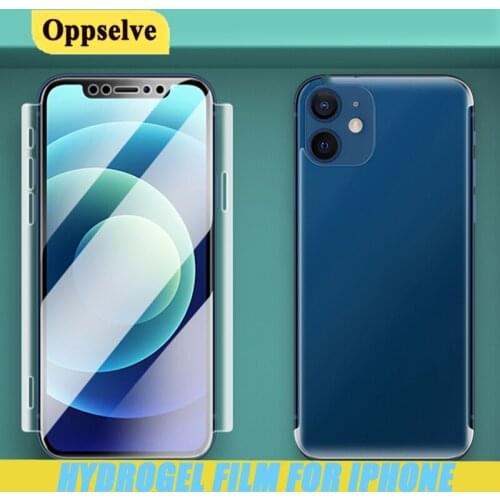 Soft Protective Front+Back Hydrogel Film Protector For iPhone 12 mini 11 Pro XS Max XR 7 8 Plus Film Screen Protector Cover Flim