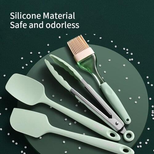 High Temperature Baking Tools 5-piece Set Scraper Oil Brush Food Tongs Spatula Kitchen Accessories Household Cookware