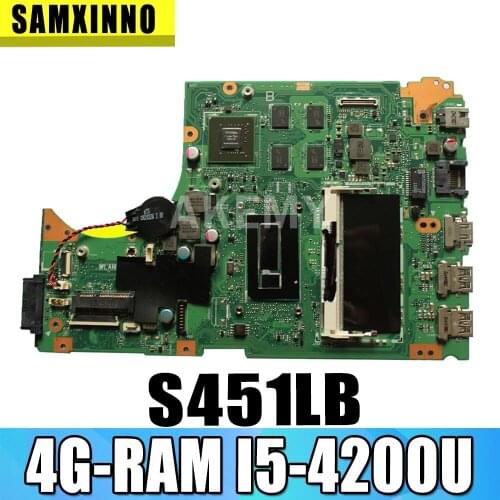 New 90MB02V1-R01000 Laptop motherboard For ASUS S451LB S451LN S451L V451 V451L Mainboard 4G-RAM I5-4200U GT740M