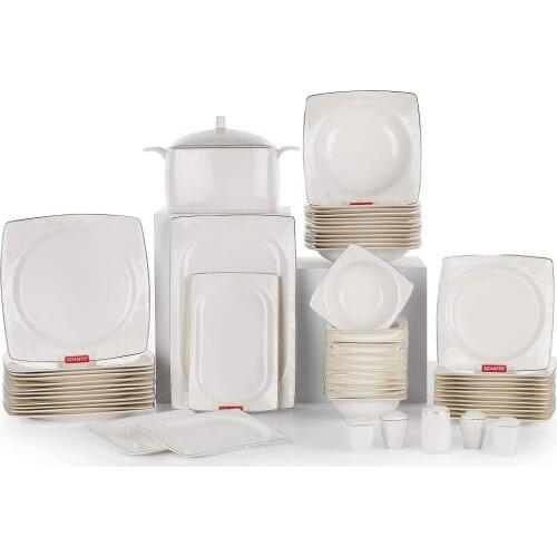Schafer Karo 60 Pieces Fine Bone Dinner Set - BYZ03