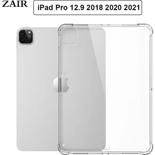 Clear Case for iPad Pro 12.9 2018 2020 2021 case Anti-fall soft TPU silicone tablet cover for Apple iPad Pro 12.9 A2379 A2461