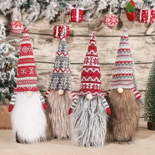 Christmas 2021 Wine Bottle Cover Toppers Gnomes Doll Christmas Decorations for Home Christmas Ornaments New Year 2022 Navidad