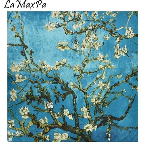 LaMaxPa Women Satin Hajab Soft Square Scarf For Female Flower Echarpe Painting Pattern Scarf Mujer Bufanda Vrouw Sjaal 130x130cm