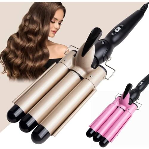 Hair Curling Iron Ceramic Professional Triple Barrel Hair Curler Egg Roll Hair Styling Tools Hair Styler Wand Curler Irons