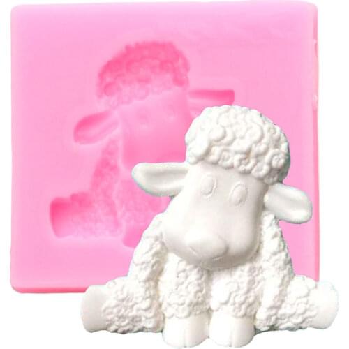 Lamb Cupcake Topper Silicone Mould Baby Birthday Cake Decorating Tools Cake Border Fondant Mold Candy Resin Clay Chocolate Molds