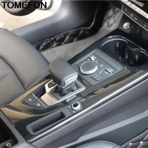 TOMEFON For Audi A5 2017 2018 2019 LHD ABS Inner Handle Panel AC Vent Door Window Switch Button Cover Sticker Trim Accessories