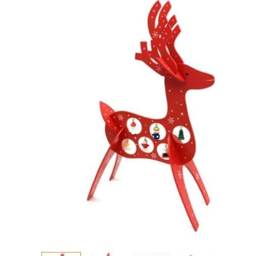 Decorations gifts wooden Christmas deer Christmas elk gift mask statue home decoration wedding