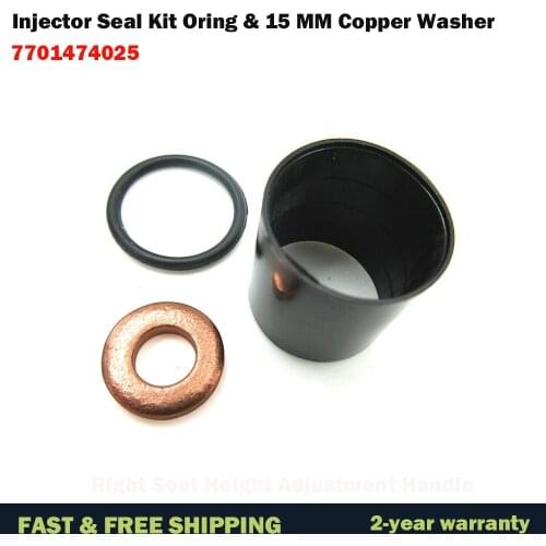 Injector Seal Kit Oring & 15 MM Copper Washer 7701474025 For Renault Master MPV Laguna MPV Espace MK 3 MK 2 2.5 DCi 98-10 Diesel