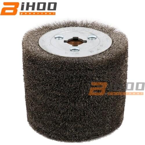 120mm Stainless Steel Wire Brush Wheel Wood Open Polishing Deburring Wheel Polishing Grinding Buffer Wheel