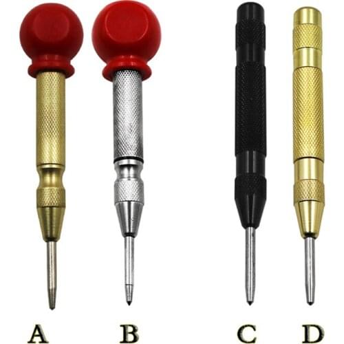 High Speed Steel Automatic Center Punch With grip cap Locator Semi-automatic center punch for Car glass breakers Center Drilling