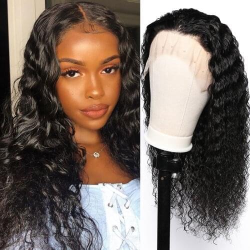 Curly Human Hair Wig Brazilian Kinky Curly Lace Frontal Human Hair Wigs For Women Remy 13×4 Lace Wig Human Hair Pre Plucked 150