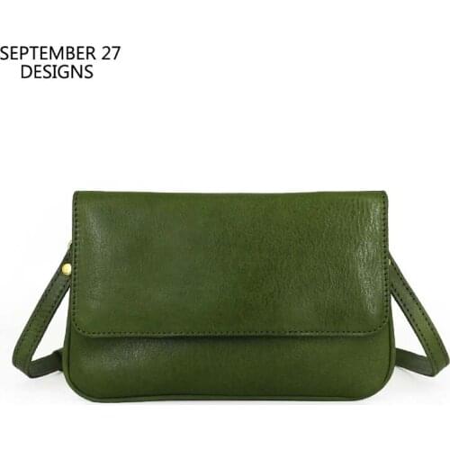 New Design Women Phone Bags Genuine Leather Retro Female Messenger Shoulder Bag 100% Cowskin Handmade Ladies Crossbody Flap Bag