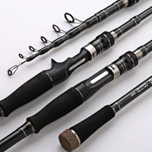 1.8m—3.6m Powerful Bait Fishing Rod Carbon Fiber Casting Rotating Telescopic Light Hard Bait Fishing Rod Fishing Tackle