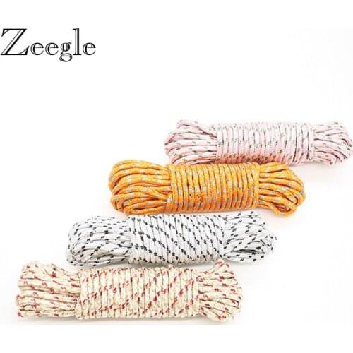 10M Nylon Clothesline Drying Clothes Dress Washing Hanger Camping Outdoor Climbing Camping Rope Hiking Line Cord Laundry Clothes