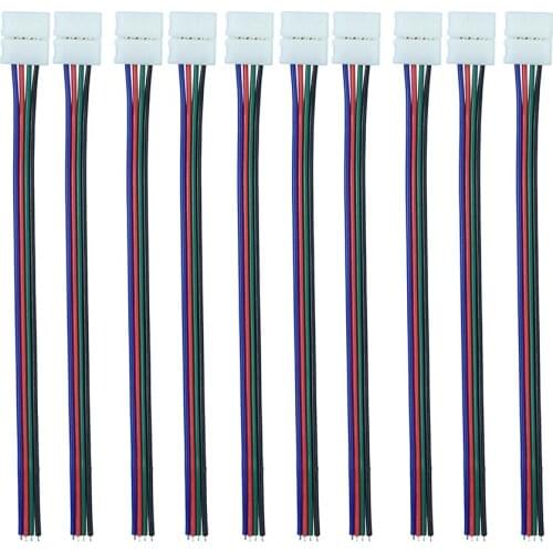 10pcs 10mm 4pin PCB board connector wire for 5050 RGB color strip LED connector wire free shipping