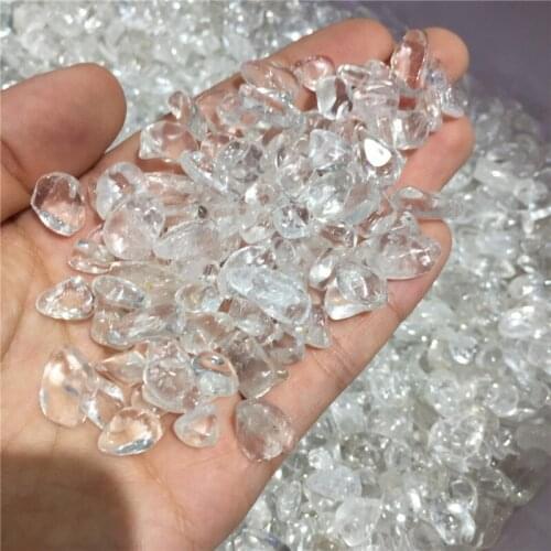 100g natural stones and minerals clear quartz crystal tumbled stone for fish tank aquarium garden home decoration wholesale