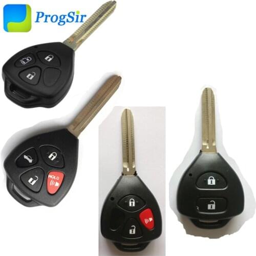 2 Button 3 Button 4 Button Key Shell For Toyota With TOY43 Blade