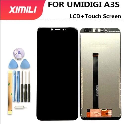 5.7 inch UMIDIGI A3S LCD Display+Touch Screen Digitizer 100% Original Tested LCD Screen Glass Panel For UMIDIGI A3S+tools