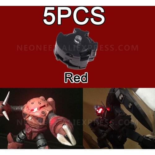 5PCS Red Gundam Model LED Lights Unit High Quality Version Assembled 1/100 MG Gundam Model Robot