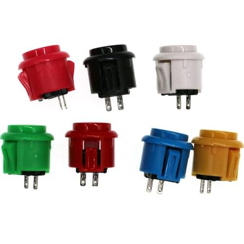 50pcs Copy SANWA OBSF Push Button 24mm Arcade Switch Start Key For PC PS3 Game Joystick DIY Parts