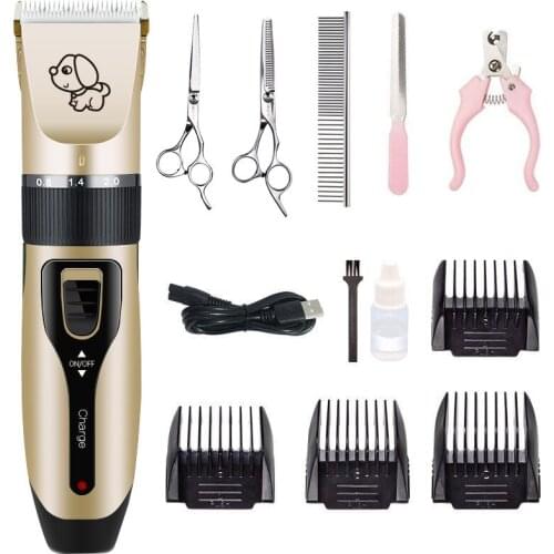 Electrical Pet Hair Trimmer Professional Grooming Kit Rechargeable Pet Cat Dog Clipper Shaver Set Animals Hair Cutting Machine