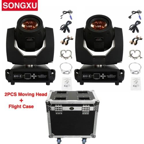 Flight Case 2pcs Beam Lyre 230 Beam 7R Moving Head Light with Flight Case 2in1 for DJ Club Nightclub Party/SX-MH230