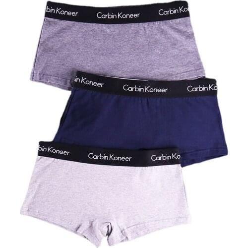 HaleyChan Womens Cotton Cartoon Shorts Neutral Boxer Briefs Knickers Tomboy Panties Trans Lesbian Boyshort Breathable Underpant