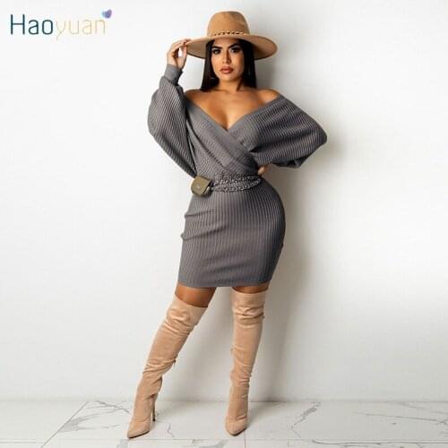 HAOYUAN Fashionable Knitted Dresses