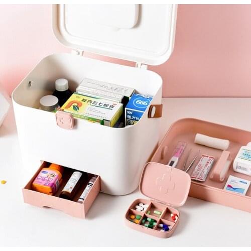 Pill Box Large Capacity Medicine Chestfamily Medicine Chestportable Multi Layer Classification First Aid Box