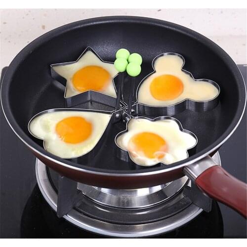 DIY Mini Stainless steel Creative Kitchen Gadgets Fried Egg Mold Gadgets Heart-shaped Fried Apparatus Pancake Breakfast Mold