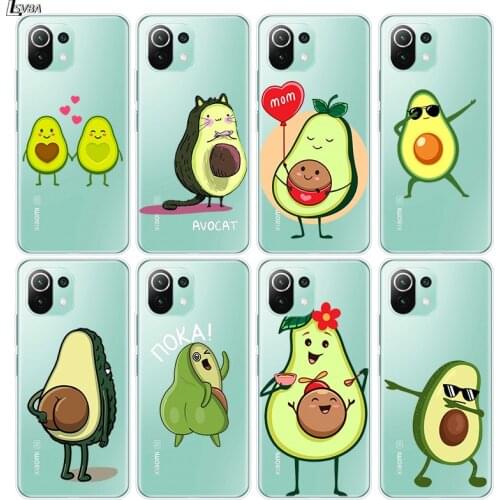 Cute Avocado Food Soft Silicone Cover For Xiaomi Mi Note 11 11i 10i 10T 10 9T 9 SE Lite Pro Ultra Phone Case