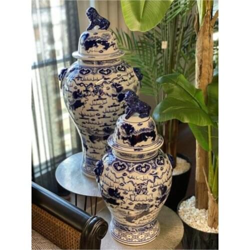 Dia Moore Studio Lion Cube Vase Set 2