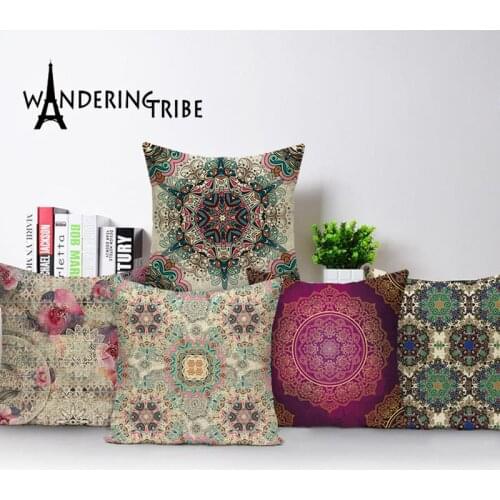 India Morocco Cushion Covers Scandinavian Shabby Chic Home Decor Throw Pillows Cover Home Decoration Bed 45*45 Pillow Case
